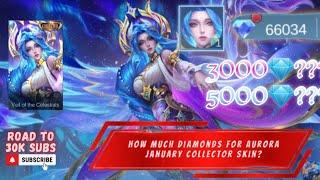 HOW MUCH /DIAMONDS FOR AURORA COLLECTOR SKIN IN NEW GRAND COLLECTION EVENT | MLBB