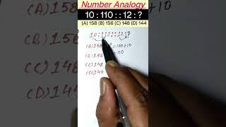 Number Analogy Reasoning Short Tricks | #reasoning short tricks #ssc #ssccgl #sscgd #sscchsl