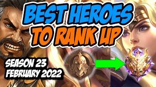 BEST HEROES IN MOBILE LEGENDS FEBRUARY 2022 ALL ROLES || SEASON 23 RANK UP META