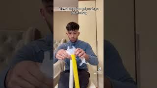 How to grip a cricket bat with a plastic bag