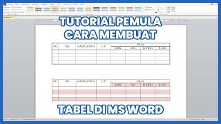 Tutorial Cara Membuat Tabel Di Ms Word