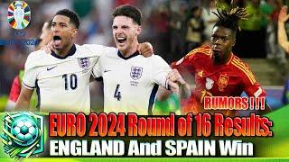 EURO 2024 Round of 16 Results: England Comeback Against Slovakia | Spain Easily Defeats Georgia