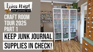 MY CRAFT ROOM 2025: How I keep my junk journal supplies in check! [PART 1]