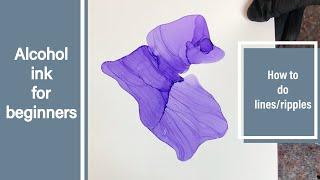 Alcohol ink - How to do lines/ripples [30]