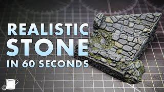 How To Paint Realistic Stone For Tabletop Terrain & Miniatures In Under 60 Seconds #shorts