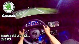 2022 Skoda Kodiaq RS 2.0 TSI 2.0 4x4 245 PS TOPSPEED NIGHT POV DRIVE MAINZ (60 FPS)