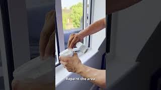 How does a professional carpenter fix cracks in window board?