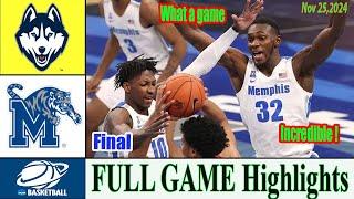 UConn vs Memphis [ FINAL GAME ] Nov 25,2024 | College basketball 2024 | NCAA basketball Today