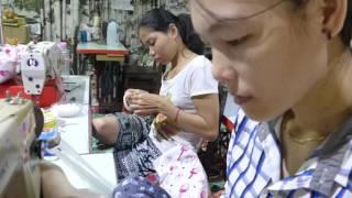 CHA- Disabled young women at CHA are working on silk necklaces