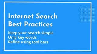 Adult Computer Literacy Tips: Internet Search Best Practices