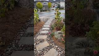 Beautiful, simple and creative walkway using stepping stones! #design #custom #transformation #diy