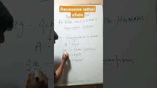 Recessive lethal allele genetics