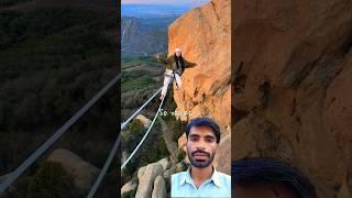 32164🫣 itni unchai #climbing #rockclimbing #mountains