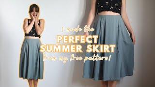 How To Make The PERFECT Summer Skirt! | with FREE PATTERN