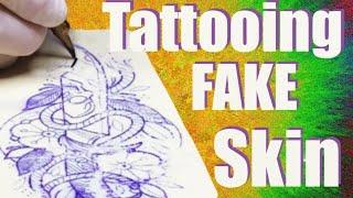  HOW TO TATTOO FAKE SKIN!! FOR BEGINNERS 