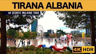 Tirana, Albania  Walking through Downtown Tirana  Real City Sounds [4K Ultra HDR/60fps]