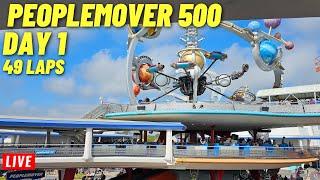  LIVE: PeopleMover 500 let's ride 500 Miles Day 1 at Magic Kingdom, Walt Disney World 1/4/2025