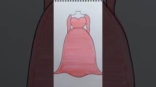 Princess gown #dress drawing #art #painting #shorts#ytshorts #muskan