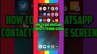 how to add WhatsApp contacts to home screen #ytshorts #addcontactsonhomescreen #whatsapp