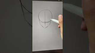 HOW TO DRAW A FACE ON PROCREATE #shorts