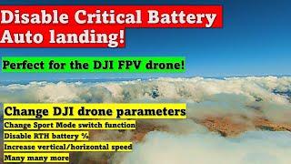 Disable Critical Low Battery Auto Landing | DJI Drones