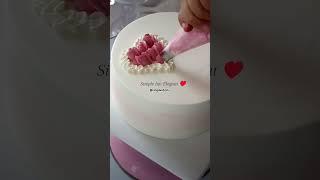 Simple But Elegant ️ #calmdown #cake #cakedesign #cakerecipe #cakeideas #trending