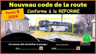 TEST Nouveau code de la route 2024 conforme à la nouvelle réforme GRATUIT n° 98