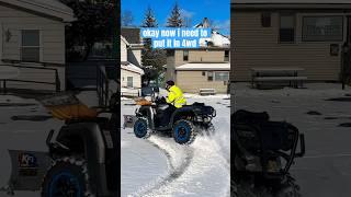 a little too steep for 2wd donuts #atv  #quad #quads #snow #cfmoto #cforce 1000 #fun #donuts