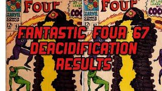 Fantastic Four 67 Deacidification Results, Before and After Pictures