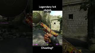 Legendary 1v4 clutch #shorts #short #cs #clutch