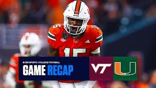 No. 7 Miami SURVIVES Virginia Tech Hail Mary attempt | Game Recap