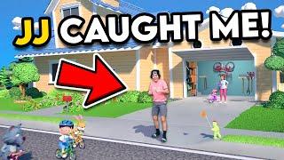 SNEAKING INTO THE JJ FAMILY HOUSE!! *JJ CAUGHT ME*