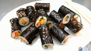 KOREAN STREET FOOD : Mayak Kimbap (마약김밥) Narcotic Kimbap