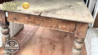 What would you do? Old farmhouse table restoration - cutting dovetails  