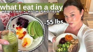 WHAT I EAT IN A DAY TO LOSE WEIGHT! HIGH PROTEIN SIMPLE MEALS