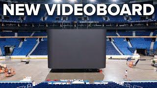 Buffalo Sabres release photos of installation of new videoboard at KeyBank Center