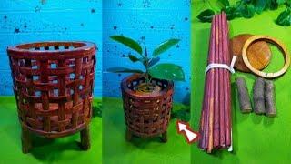 Beautiful and Unique Paper Basket for artificial plant | Home Decor Idea @mr.creativeman