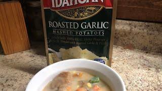 Making Potato Soup from Dollar Tree Instant Mashed Potato Packages