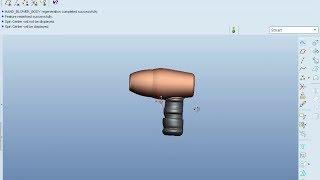 Pro Engineer (pro e) Surfacing - Hand Blower body tutorial