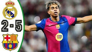 Real Madrid vs Barcelona 2-5 Highlights & All Goals 2025 | Final