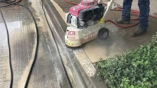 Concrete Grinding a Curb to Remove Trip Hazard