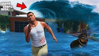 Tsunami Attack In Gta 5 | Franklin Survival Tsunami Gta 5 | Lovely Gaming