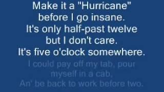 Jimmy Buffett - Its Five O'clock Somewhere lyrics.