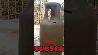 how to make  a clay piggy cylinders Bank||piggy bank #viral short #viral