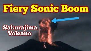 Fiery Sonic Boom Of Sakurajima Stratovolcano In Japan, Pacific Ring Of Fire