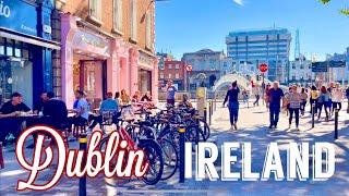 Lovely sunny day in Dublin City centre | 4k walking tour of Dublin City | Temple bar Dublin