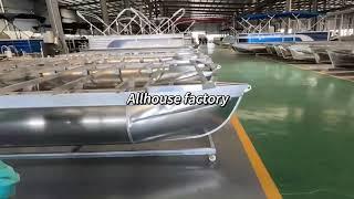 Allhouse pontoon boat aluminum boat#aluminumboatforsale #aluminumboats #boatslip #fishingboat