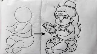 how to draw little lord shiva easy line art drawing for shivratri special,shiv thakur drawing,