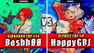 GGST | Beshh00 (Giovanna) VS HappyGRJ (Elphelt) | Guilty Gear Strive High level gameplay