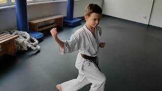 Pinan Sono Yon with Maksym Sapianyi, 9 years old.